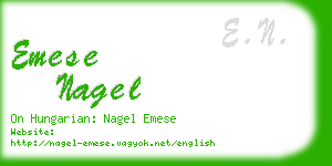 emese nagel business card